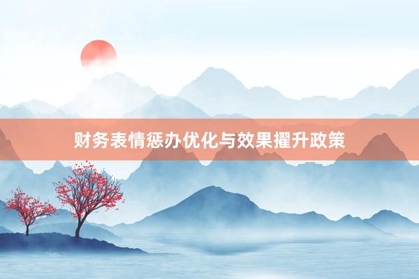 财务表情惩办优化与效果擢升政策